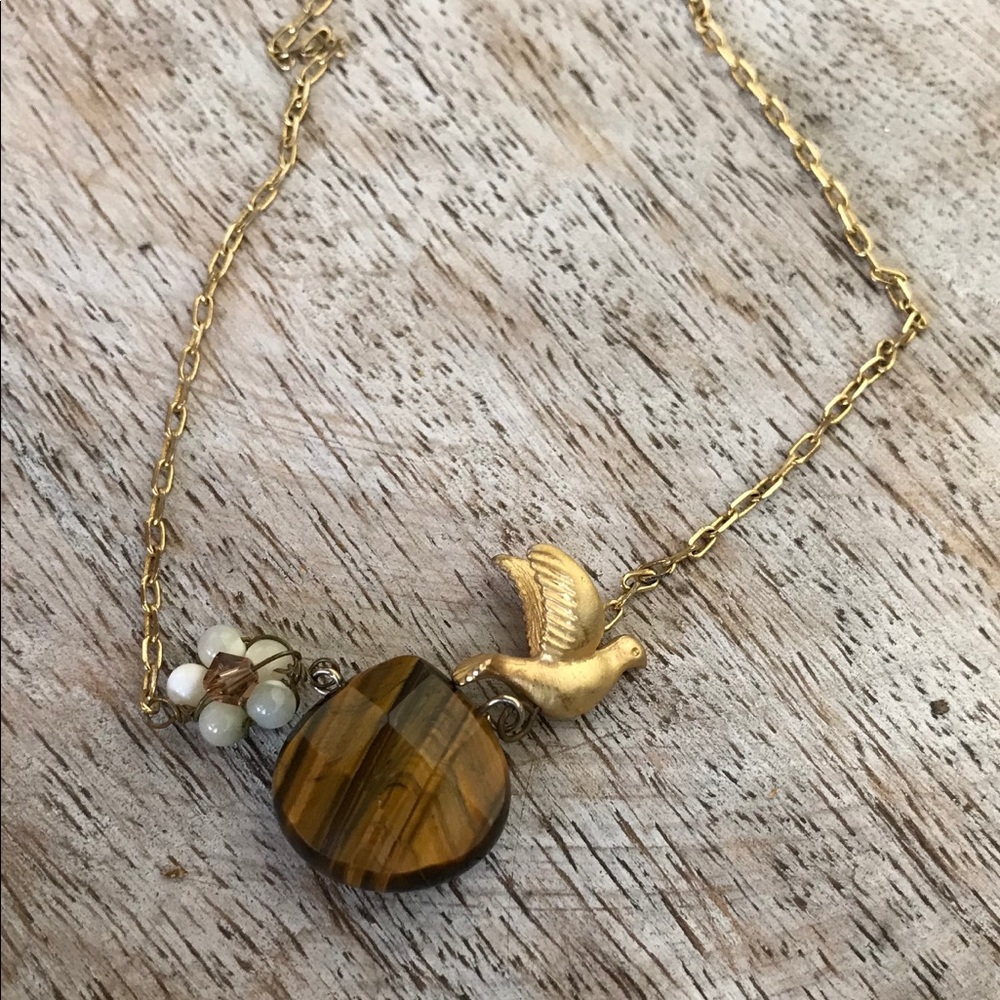 Vintage Urban Outfitters Gold Dove Necklace